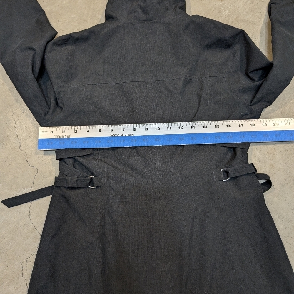 Athleta Midtown Rain Trench Jacket Women's S Gray Flaws - Picture 6 of 7